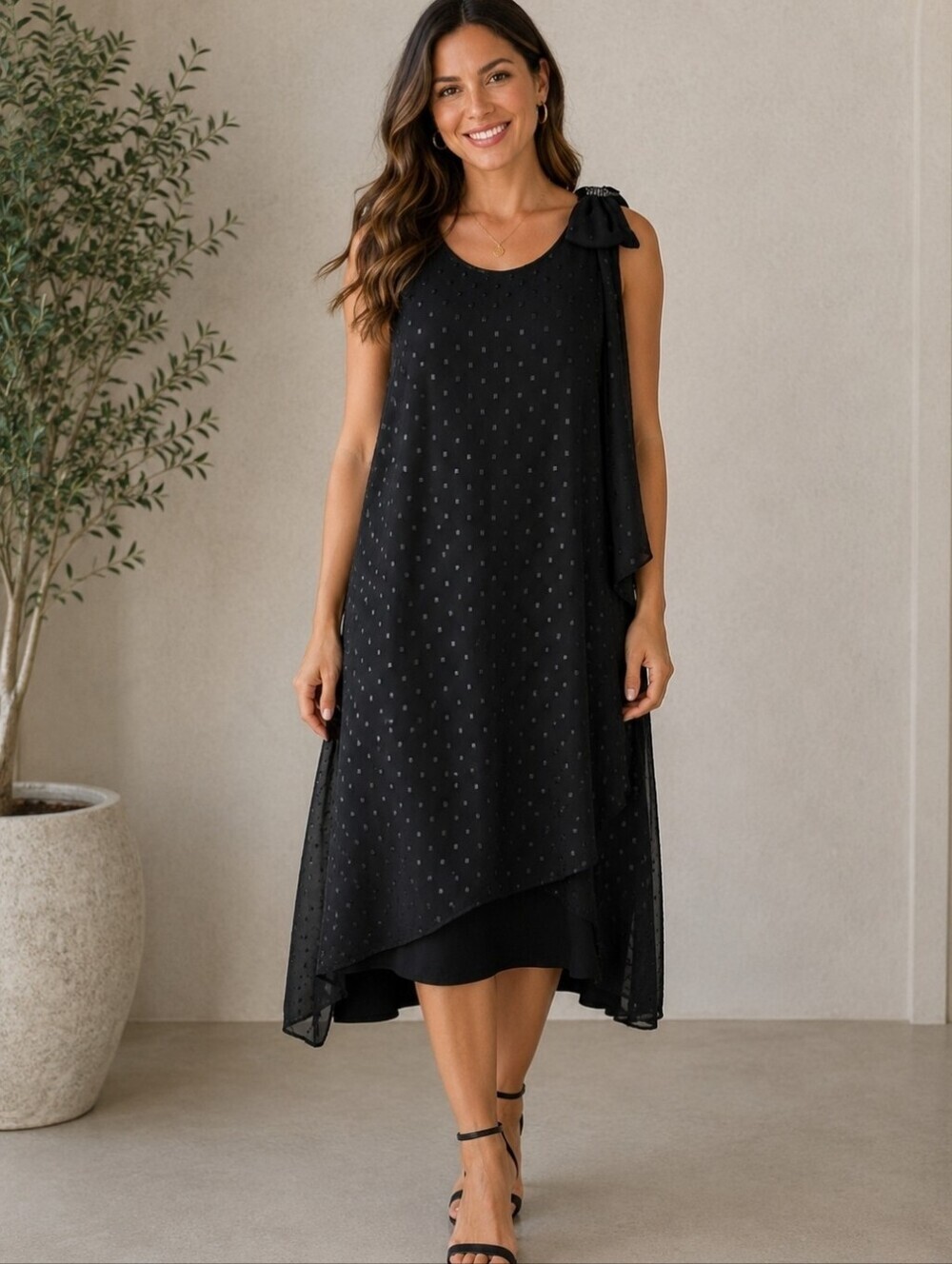 Elegant Black Sleeveless Dress